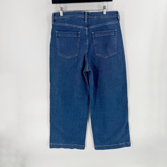 Banana Republic Premium Denim High Rise Wide Leg Crop Jeans Size 30 Front Pocket - Picture 2 of 10